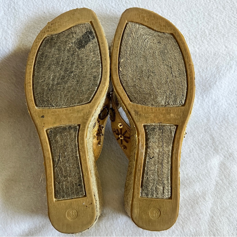 Vintage Montego Bay Club Beaded Espadrille Wedges - Picture 11 of 13